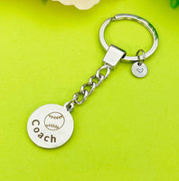 Softball Coach Keychain, Stainless Steel, Christmas Gifts for Softball Coach, D100