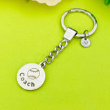 Softball Coach Keychain, Stainless Steel, Christmas Gifts for Softball Coach, D100