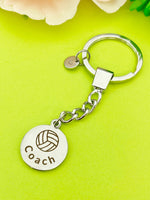 Volleyball Coach Keychain, Stainless Steel, Best Seller Christmas Gifts for Volleyball Coach, D102