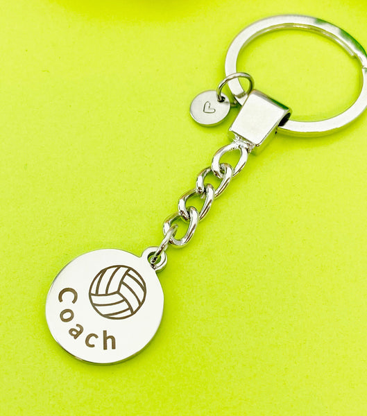 Volleyball Coach Keychain, Stainless Steel, Best Seller Christmas Gifts for Volleyball Coach, D102