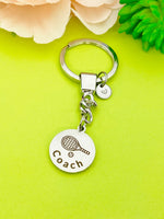 Tennis Coach Keychain Stainless Steel, Best Seller Christmas Gifts for Tennis Coach, D103