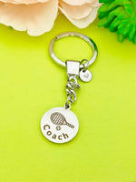 Tennis Coach Keychain Stainless Steel, Best Seller Christmas Gifts for Tennis Coach, D103