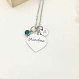 Grandma Necklace Stainless Steel Grandma Jewelry, Best Seller Christmas Gifts for Grandma, D111