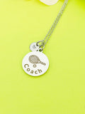 Tennis Coach Necklace Stainless Steel Jewelry, Best Seller Christmas Gifts for Tennis Coach, D118