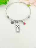 Dominoes Bracelet, Stainless Steel Dominoes Jewelry, Best Seller Christmas Gifts for Dominoes Game Player, D121