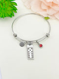 Dominoes Bracelet, Stainless Steel Dominoes Jewelry, Best Seller Christmas Gifts for Dominoes Game Player, D121