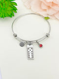 Dominoes Bracelet, Stainless Steel Dominoes Jewelry, Best Seller Christmas Gifts for Dominoes Game Player, D121