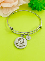 Volleyball Coach Bracelet Stainless Steel, Best Seller Christmas Gifts for School Sport Team Volleyball Coach, D127