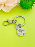 Tennis Coach Keychain Stainless Steel, Best Seller Christmas Gifts for Tennis Coach, D128