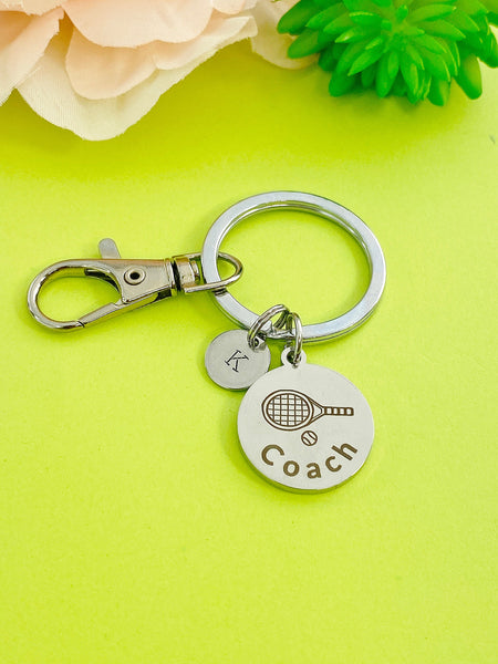 Tennis Coach Keychain Stainless Steel, Best Seller Christmas Gifts for Tennis Coach, D128