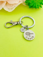 Tennis Coach Keychain Stainless Steel, Best Seller Christmas Gifts for Tennis Coach, D128
