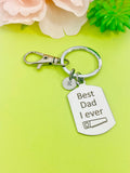 Stainless Steel Best Dad I ever Sew Keychain Best Christmas Gifts for Dad, Funny Gifts, D146