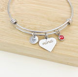 Christmas Gifts for Nina Grandma Grandmother, Stainless Steel Nina Bracelet D003