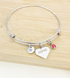 Christmas Gifts for Nina Grandma Grandmother, Stainless Steel Nina Bracelet D003
