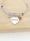 Best Christmas Gifts for Gammy Grandmother, Stainless Steel Heart Gammy Bracelet D007