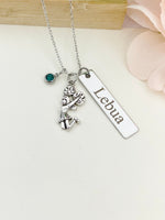 Silver Cheerleader Dance Necklace Best Seller Christmas Gifts for Cheerleader, School Sport Team Cheer Gifts, D013