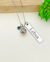 Silver Soccer Necklace, Best Seller Christmas Gifts for Soccer Team, School Sport Team Gifts, Ball, D021