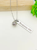 Silver Soccer Necklace Best Seller Christmas Gifts for Soccer Team, School Sport Team Gifts, Ball, D022