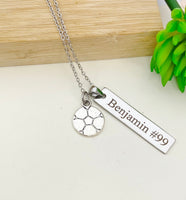 Silver Soccer Necklace Best Seller Christmas Gifts for Soccer Team, School Sport Team Gifts, Ball, D024