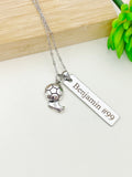 Silver Soccer Necklace Christmas Gifts for Soccer Team, School Sport Team Gifts, Ball, D026
