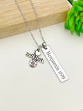 Silver I Heart Basketball Necklace Christmas Gifts for Basketball Team, School Sport Team Gifts, D029