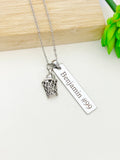 Silver Basketball Hoop Necklace Christmas Gifts for Basketball Team, School Sport Team Gifts, D031