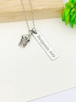 Silver Basketball Hoop Necklace Christmas Gifts for Basketball Team, School Sport Team Gifts, D031