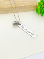 Silver Basketball Necklace Name, Ball, Best Seller Christmas Gifts for Basketball Team, School Sport Team Gifts, D032