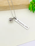Silver Basketball Necklace Name, Ball, Best Seller Christmas Gifts for Basketball Team, School Sport Team Gifts, D032