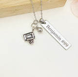 Silver Basketball Hoop Ball Necklace Name, Best Christmas Gifts for Basketball Team, School Sport Team Gifts, D034