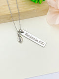 Silver Football Charm Necklace Christmas Gifts for Football Fan, School Sport Team Gifts, D040