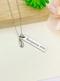 Silver Football Charm Necklace Christmas Gifts for Football Fan, School Sport Team Gifts, D040