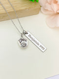 Silver Baseball Gloves Charm Necklace Name, Best Seller Christmas Gifts for Baseball Team, School Sport Team Gifts, D045