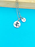 Witch Riding Broom Charm Necklace Halloween Jewelry Gift, N1297