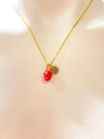 Gold Pitaya Charm Necklace Christmas Gifts, N5292A