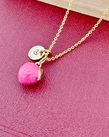 Gold Litchi Charm Necklace Christmas Gifts for Coworker, N5781