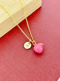 Gold Litchi Charm Necklace Christmas Gifts for Coworker, N5781