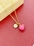 Gold Litchi Charm Necklace Christmas Gifts for Coworker, N5781