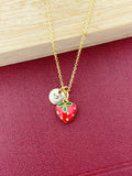 Gold Strawberry Charm Necklace Best Christmas Gifts for Girlfriends, N5789