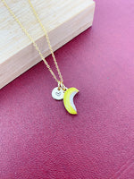 Gold Banana Charm Necklace Yellow, Best Seller Christmas Gifts for Best Friends, N5792