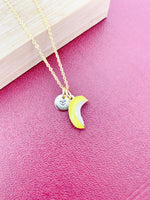 Gold Banana Charm Necklace Yellow, Best Seller Christmas Gifts for Best Friends, N5792