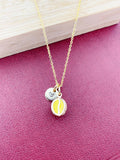 Gold Durian Necklace Yellow, N5394