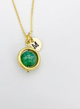Gold Dragon Veins Agate Necklace Natural Gemstone Jewelry, N5143A