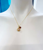 Gold Druzy Geode Agate Necklace Natural Gemstone Jewelry, Best Seller Christmas Gifts for Sister, N5395