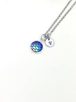 Silver Mermaid Scale Necklace N3641C