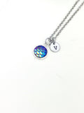 Silver Mermaid Scale Necklace N3641C