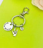 I love You Hand Drum Major Keychain, D089A