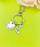 Best Seller Christmas Gifts for School Band Drum Major, I love You Hand Drum Major Keychain, D089A