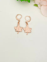 Maple Leaf Earrings, Rose Gold Earrings, N5142A
