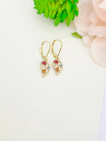 Gold Fall Leaf Earrings, Fall Jewelry Gifts, N2312A
